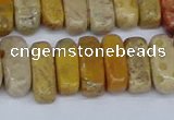 CCH713 15.5 inches 5*10mm - 5*15mm fossil coral chips beads