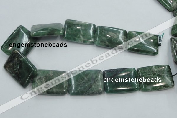 CCJ03 15.5 inches 30*40mm rectangle natural African jade beads wholesale