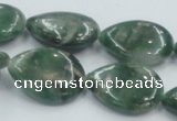 CCJ07 15.5 inches 18*25mm flat teardrop natural African jade beads