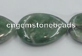 CCJ08 15.5 inches 22*30mm flat teardrop natural African jade beads