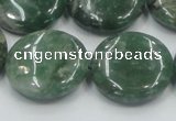 CCJ09 15.5 inches 25mm flat round natural African jade beads wholesale