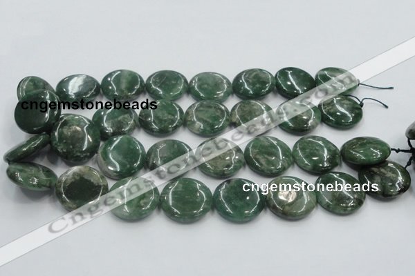 CCJ09 15.5 inches 25mm flat round natural African jade beads wholesale