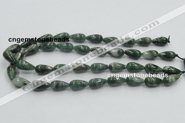 CCJ10 15.5 inches 10*20mm teardrop natural African jade beads wholesale