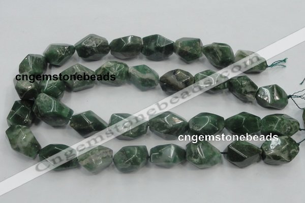 CCJ15 15.5 inches 18*24mm faceted nugget natural African jade beads