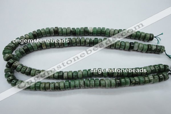 CCJ16 15.5 inches 6*10mm tyre natural African jade beads wholesale