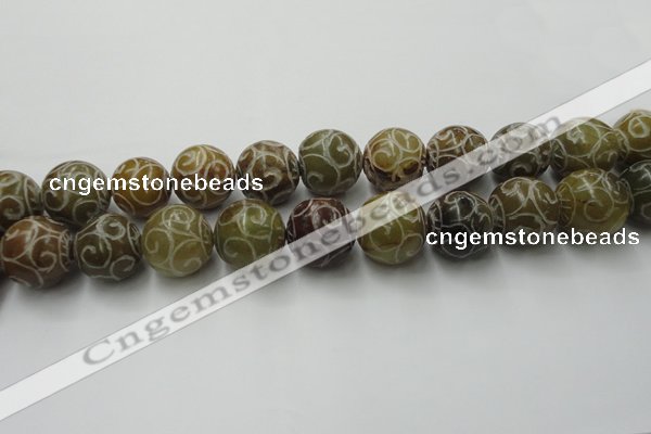 CCJ307 15.5 inches 18mm round China jade beads wholesale