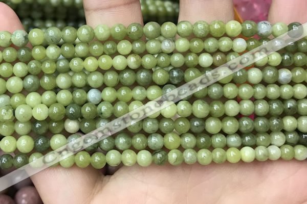 CCJ330 15.5 inches 4mm round green China jade beads wholesale