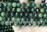 CCJ339 15.5 inches 10mm faceted round China green jade beads