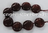 CCJ360 30mm carved coin China jade beads wholesale