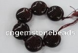 CCJ361 35mm carved coin China jade beads wholesale