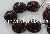 CCJ363 44mm carved coin China jade beads wholesale