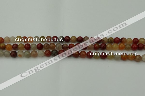 CCJ450 15.5 inches 4mm round colorful jasper beads wholesale