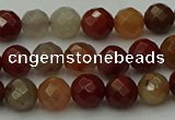 CCJ460 15.5 inches 4mm faceted round colorful jasper beads