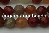 CCJ462 15.5 inches 8mm faceted round colorful jasper beads