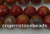 CCJ463 15.5 inches 10mm faceted round colorful jasper beads