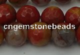 CCJ464 15.5 inches 12mm faceted round colorful jasper beads