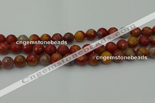 CCJ464 15.5 inches 12mm faceted round colorful jasper beads