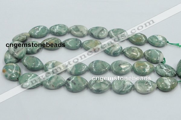 CCJ52 15.5 inches 18*25mm flat teardrop African jade gemstone beads