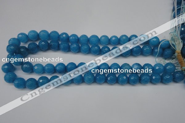 CCN1204 15.5 inches 12mm faceted round candy jade beads wholesale