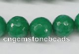 CCN1226 15.5 inches 14mm faceted round candy jade beads wholesale