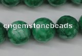 CCN1227 15.5 inches 16mm faceted round candy jade beads wholesale