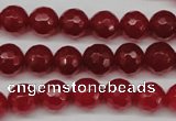 CCN1244 15.5 inches 10mm faceted round candy jade beads wholesale