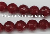 CCN1245 15.5 inches 12mm faceted round candy jade beads wholesale