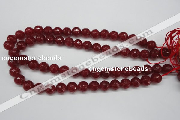 CCN1245 15.5 inches 12mm faceted round candy jade beads wholesale