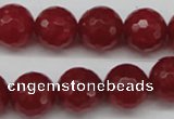 CCN1246 15.5 inches 14mm faceted round candy jade beads wholesale