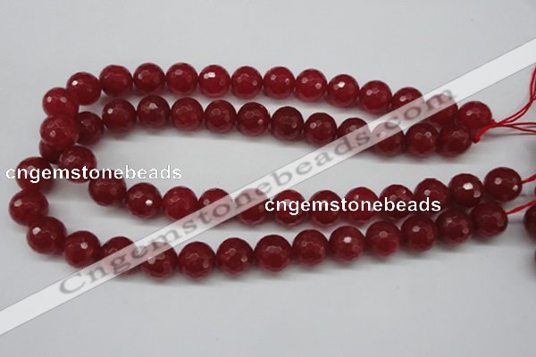 CCN1246 15.5 inches 14mm faceted round candy jade beads wholesale