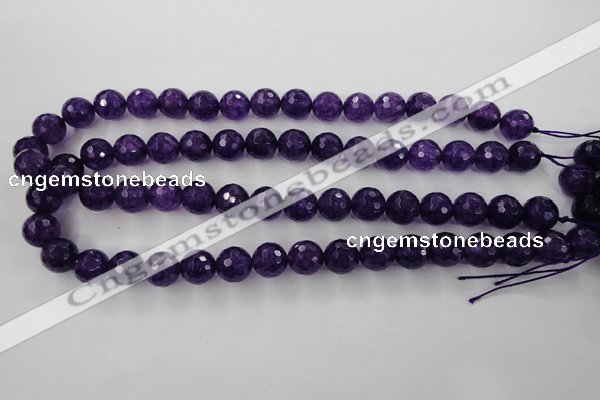 CCN1255 15.5 inches 12mm faceted round candy jade beads wholesale