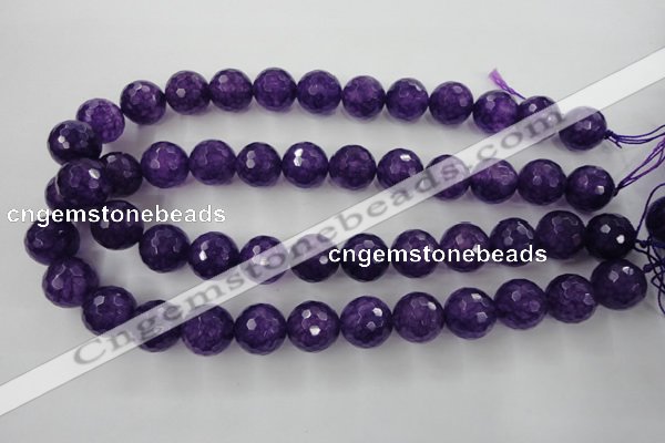 CCN1257 15.5 inches 16mm faceted round candy jade beads wholesale