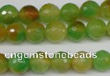 CCN1294 15.5 inches 10mm faceted round rainbow candy jade beads