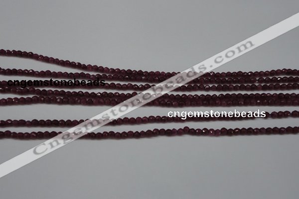 CCN1312 15.5 inches 3mm faceted round candy jade beads wholesale