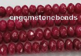 CCN1353 15.5 inches 5*8mm faceted rondelle candy jade beads