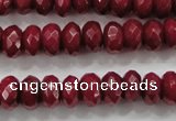 CCN1354 15.5 inches 6*10mm faceted rondelle candy jade beads
