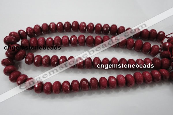 CCN1356 15.5 inches 10*14mm faceted rondelle candy jade beads