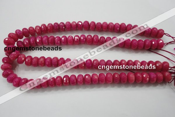 CCN1365 15.5 inches 8*12mm faceted rondelle candy jade beads