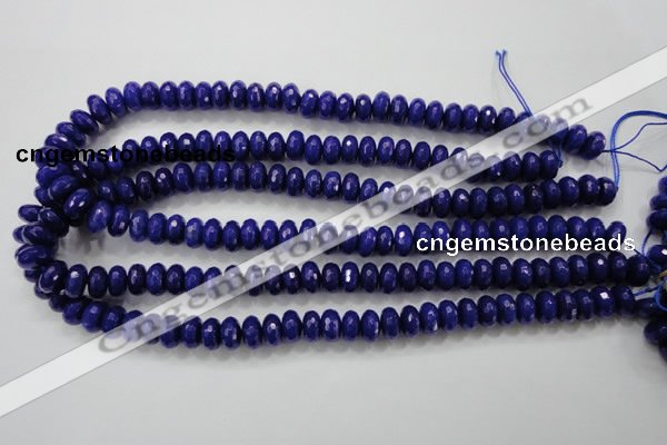 CCN1384 15.5 inches 6*10mm faceted rondelle candy jade beads