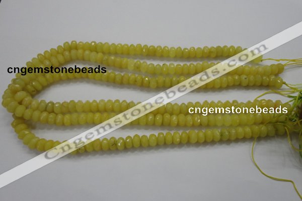 CCN1393 15.5 inches 5*8mm faceted rondelle candy jade beads