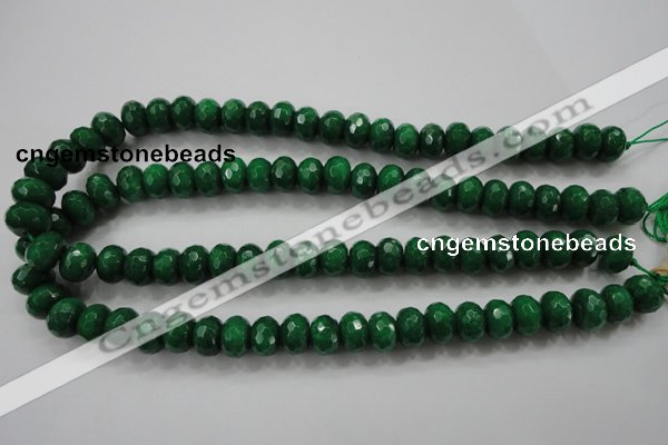 CCN1415 15.5 inches 8*12mm faceted rondelle candy jade beads