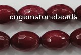 CCN1465 15.5 inches 13*18mm faceted rice candy jade beads wholesale