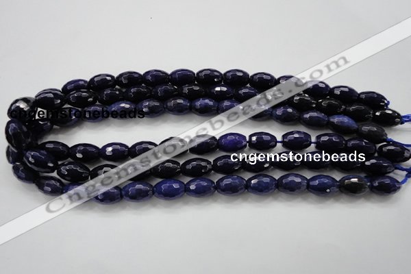 CCN1473 15.5 inches 10*14mm faceted rice candy jade beads wholesale