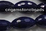 CCN1479 15.5 inches 15*25mm faceted rice candy jade beads wholesale