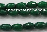 CCN1482 15.5 inches 8*12mm faceted rice candy jade beads wholesale