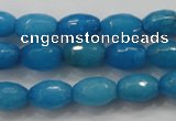 CCN1492 15.5 inches 8*12mm faceted rice candy jade beads wholesale