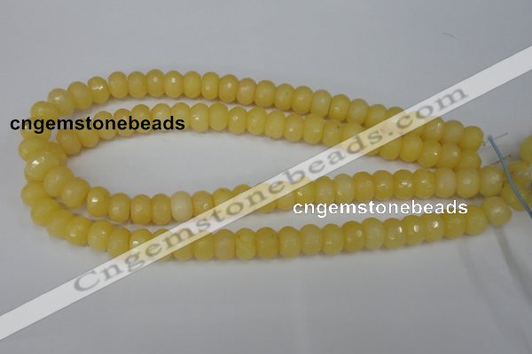 CCN151 15.5 inches 8*12mm faceted rondelle candy jade beads