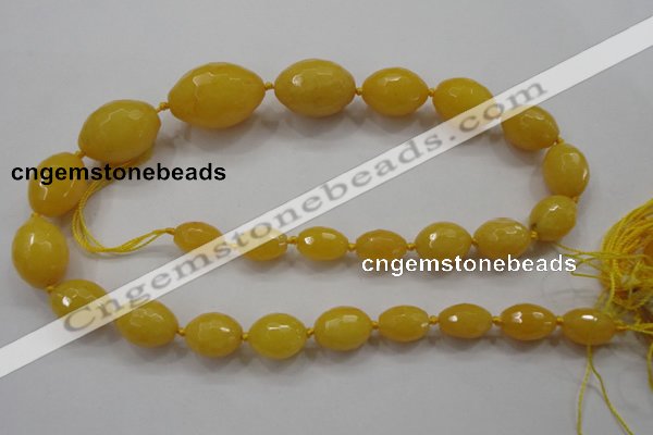 CCN1513 15.5 inches 10*14mm – 20*30mm faceted rice candy jade beads