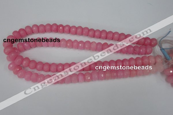 CCN152 15.5 inches 8*12mm faceted rondelle candy jade beads