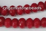 CCN153 15.5 inches 8*12mm faceted rondelle candy jade beads
